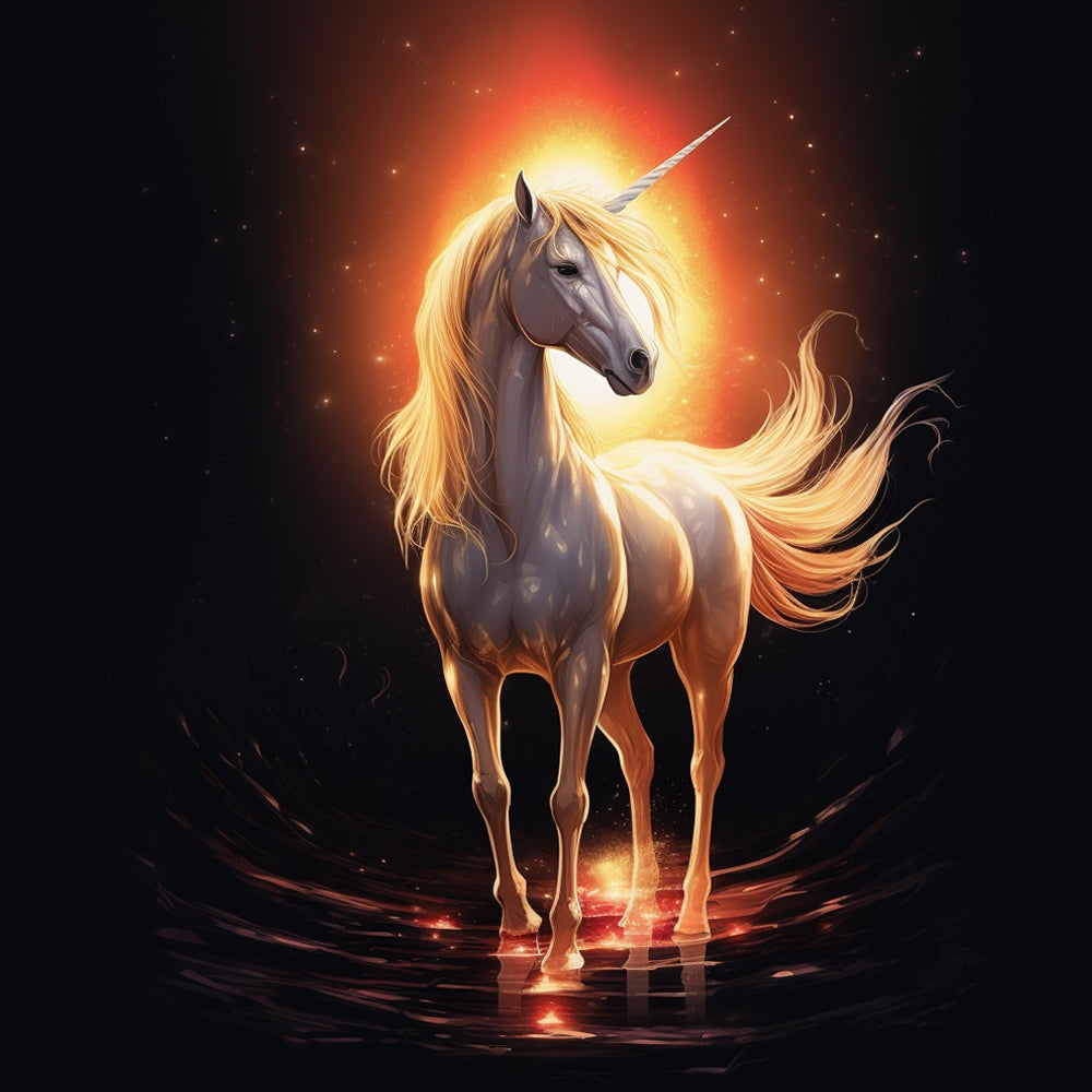 Magical Unicorn in the Darkness Paint by Numbers