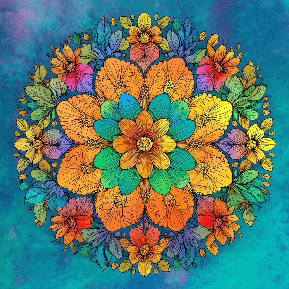 Mandala Flowers Paint by Numbers