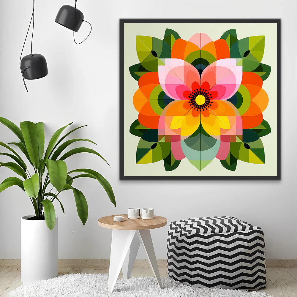 Mandala Leaves and Flower Paint by Numbers