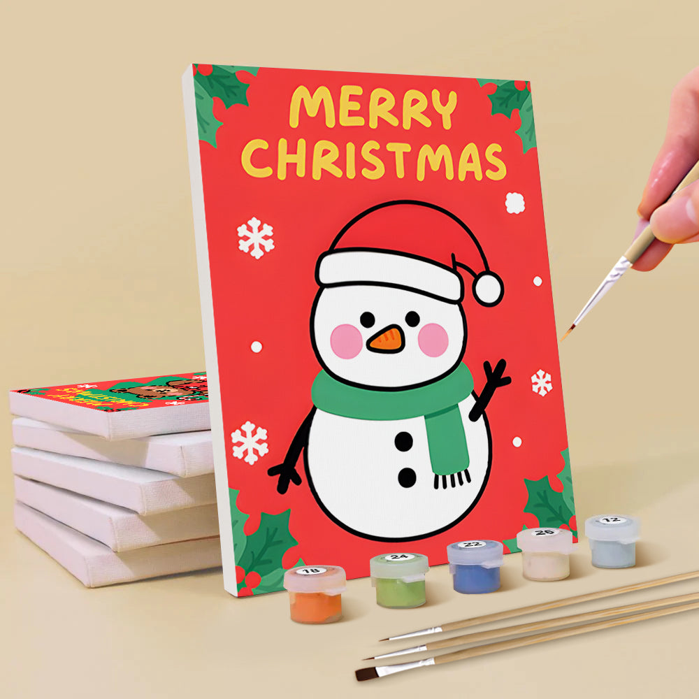 Merry Christmas to the Animals 6 Pieces Mini Paint by Numbers