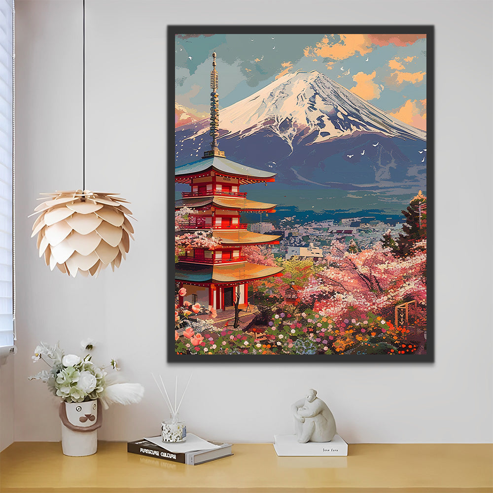 Mount Fuji, Japan Paint by Numbers