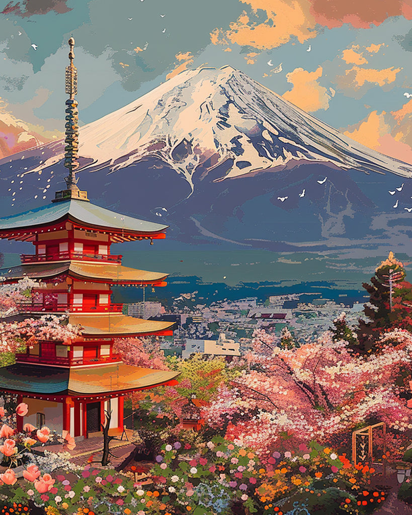 Mount Fuji, Japan Paint by Numbers