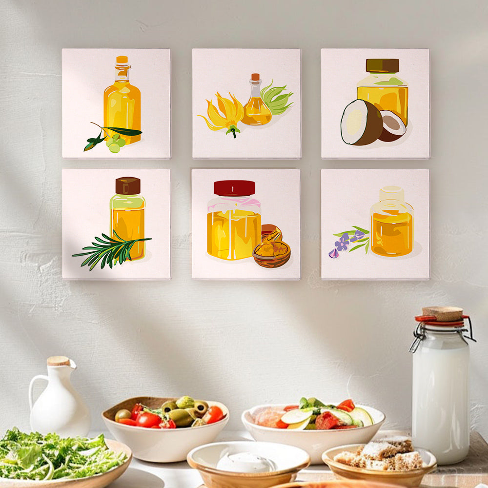 Nut Oil 6 Pieces Mini Paint by Numbers