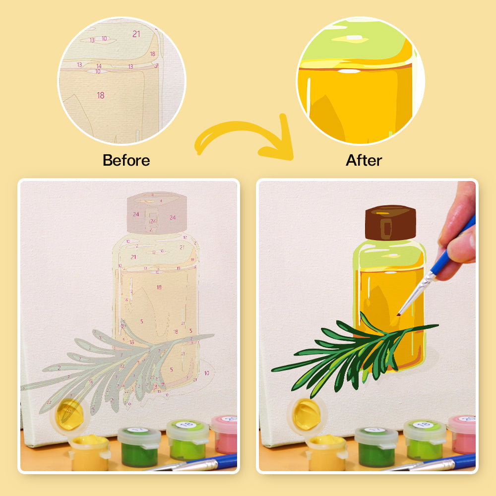 Nut Oil 6 Pieces Mini Paint by Numbers