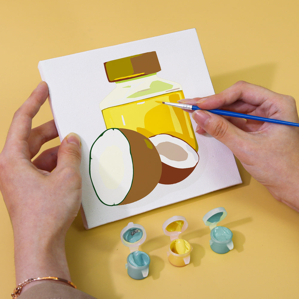 Nut Oil 6 Pieces Mini Paint by Numbers