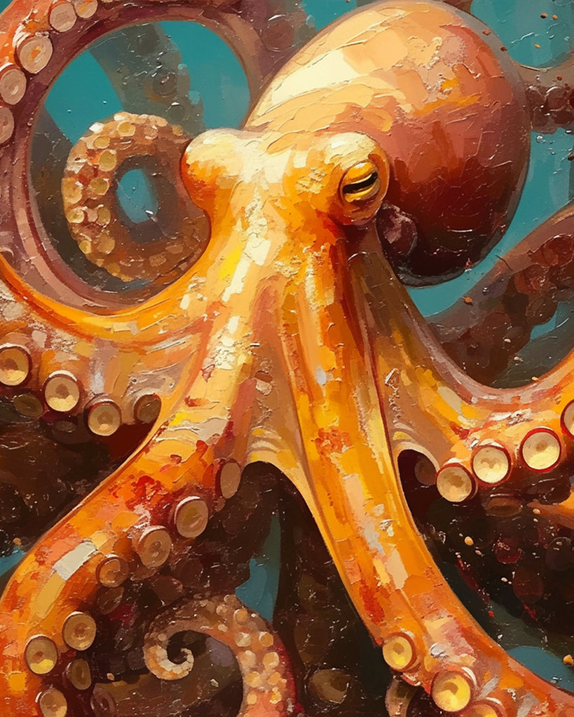 Octopus in the Deep Sea Paint by Numbers