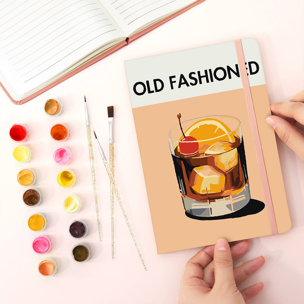 Old Fashioned Drinks Notebook Paint by Numbers