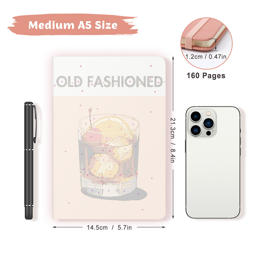 Old Fashioned Drinks Notebook Paint by Numbers
