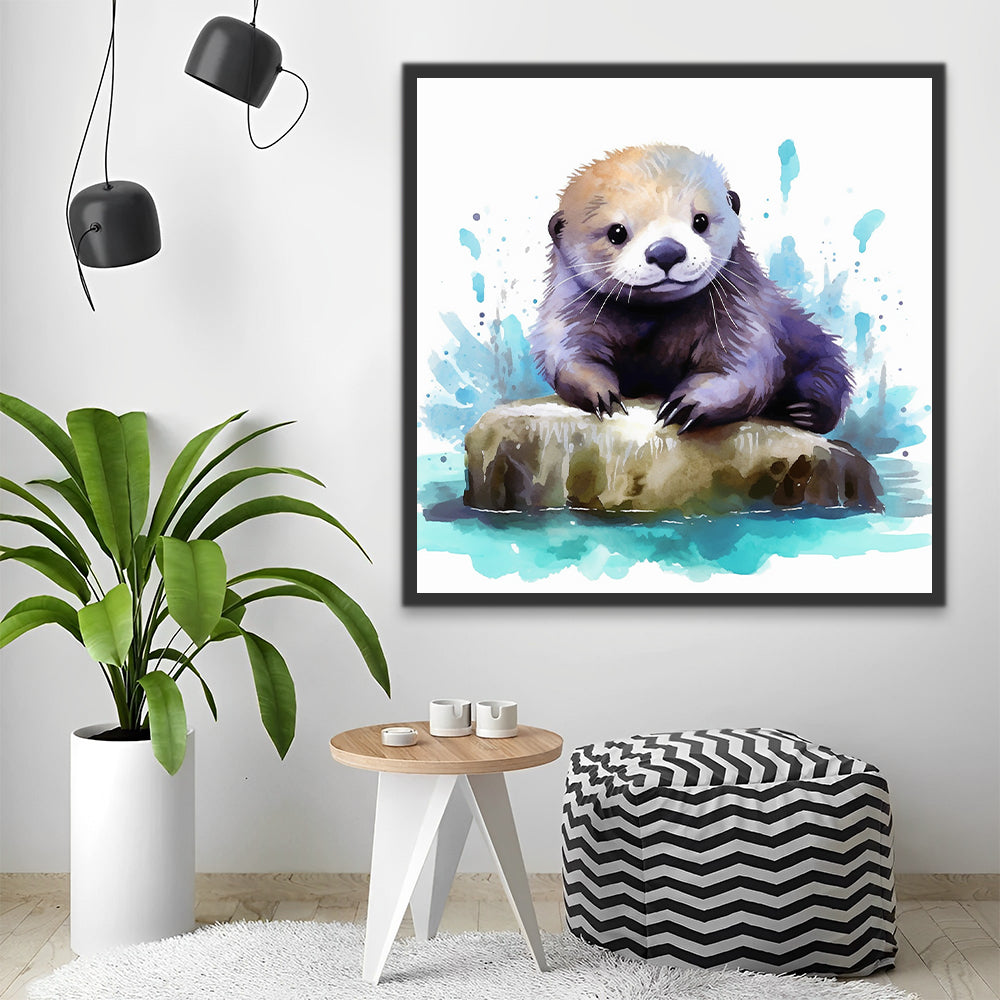 Otter on the Stone Paint by Numbers
