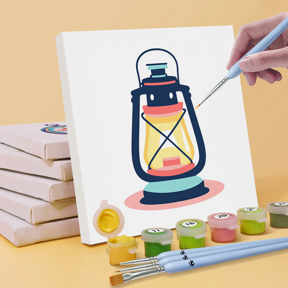 Outdoor Equipment 6 Pieces Mini Paint by Numbers