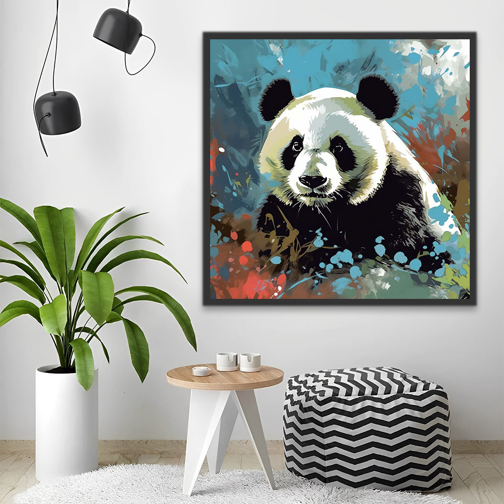 Panda and Watercolor Paint by Numbers