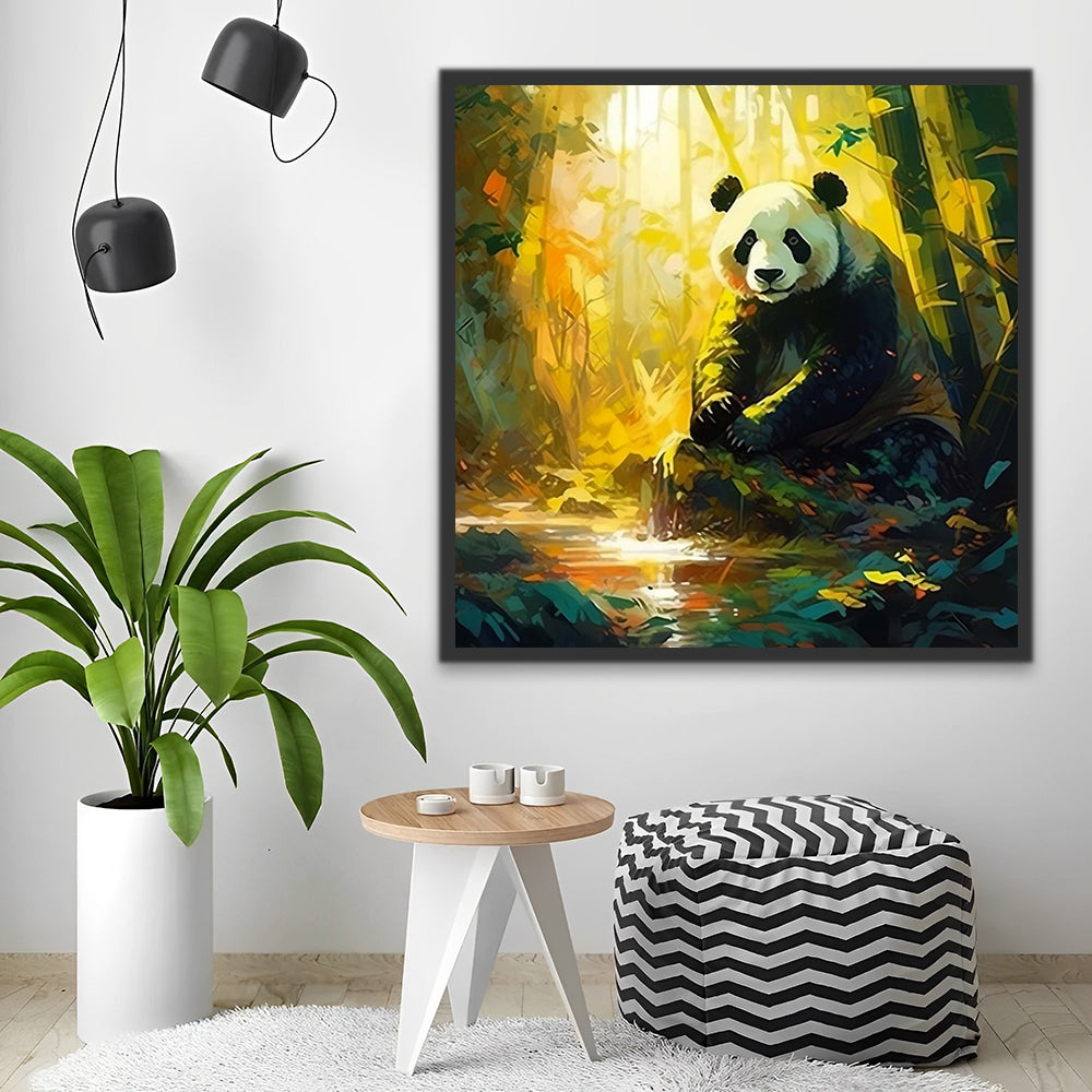 Panda by the River Paint by Numbers