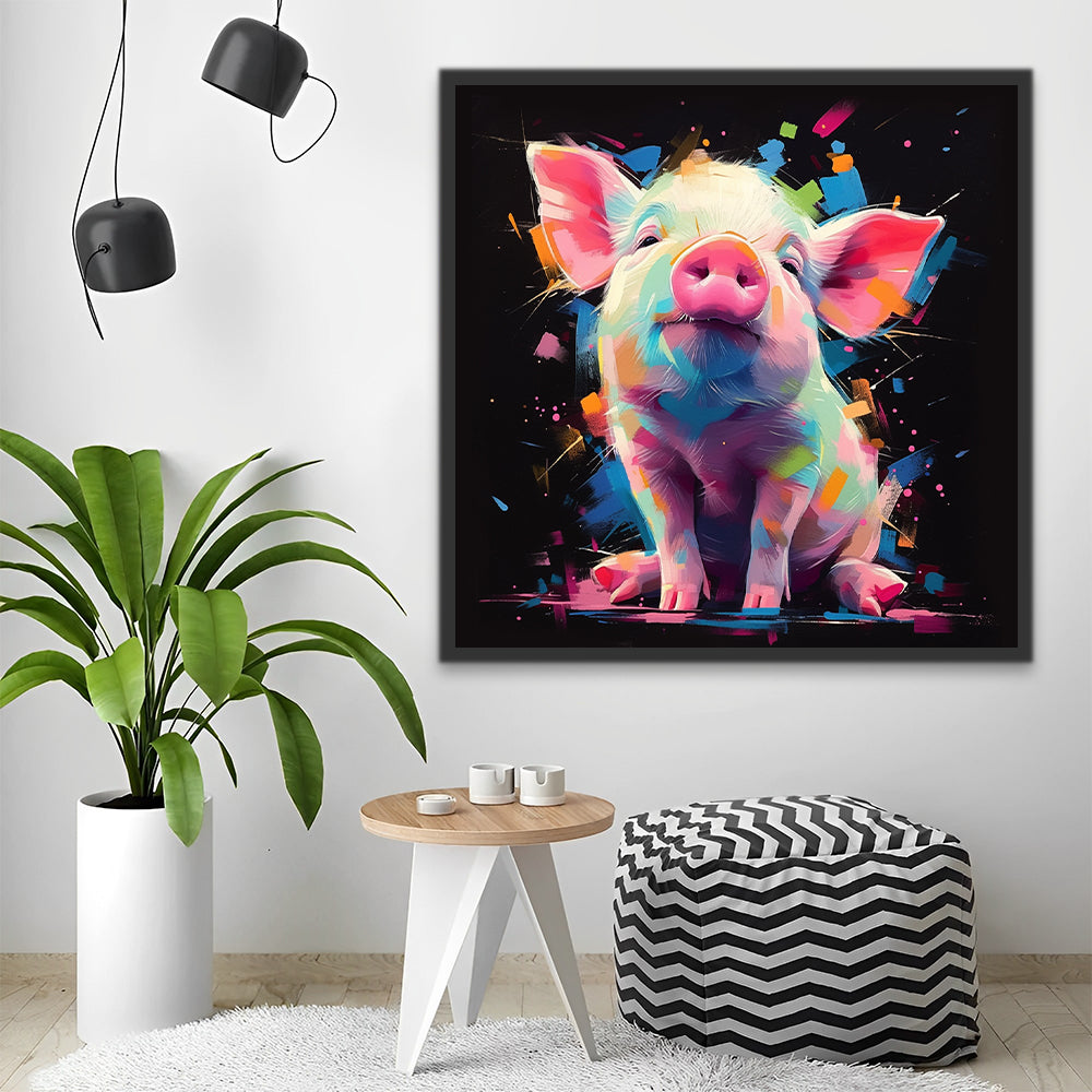 Pig and Graffiti Paint by Numbers