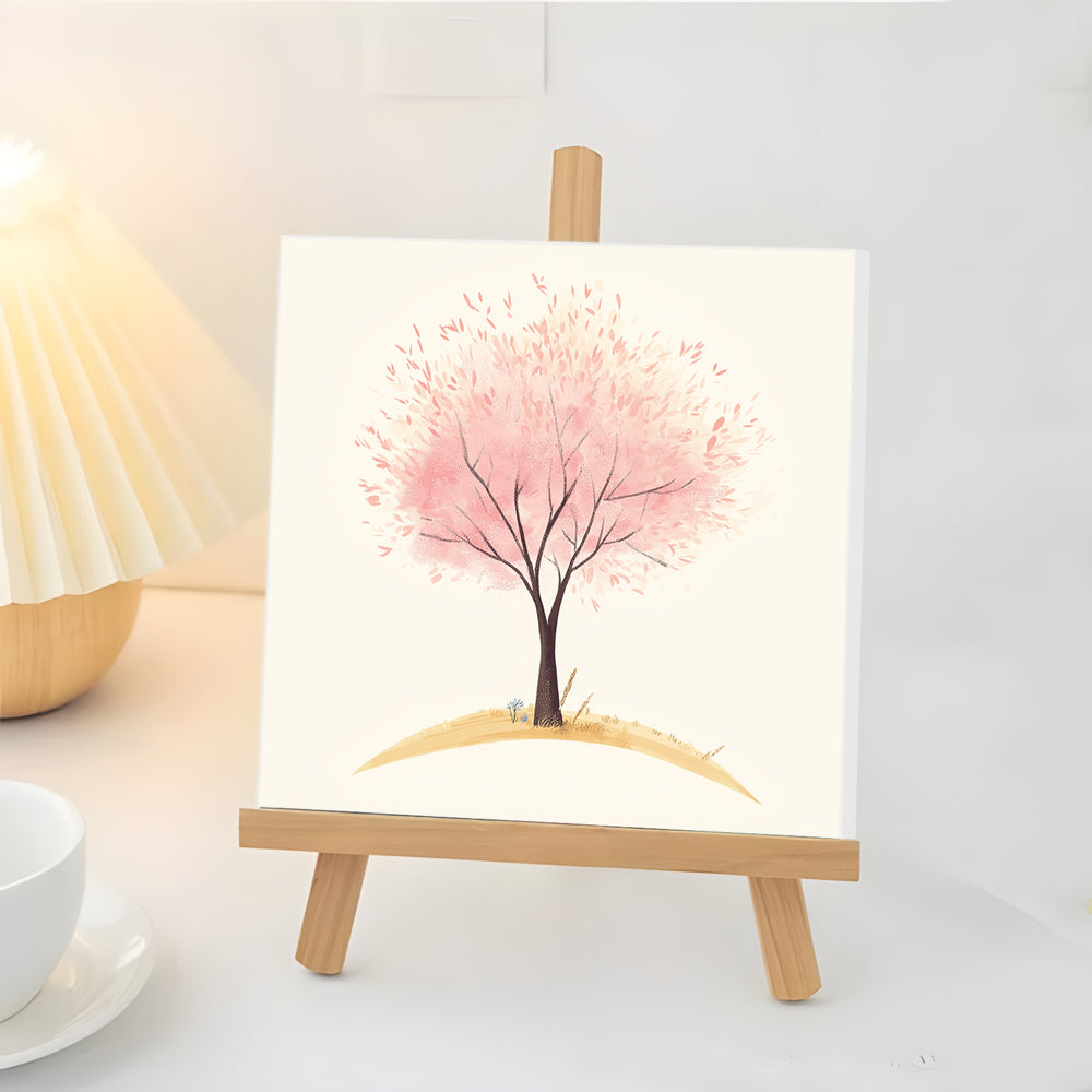 Pink Autumn Tree Mini Paint by Numbers