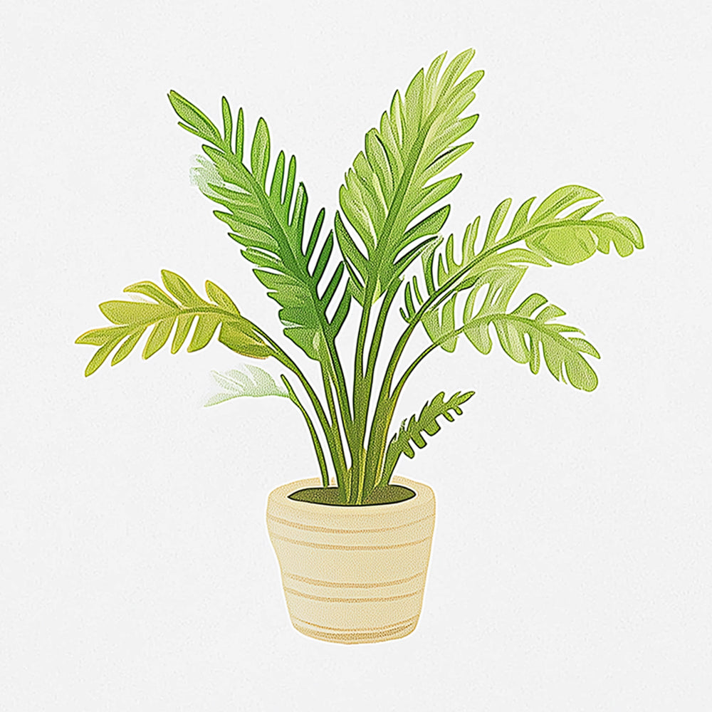 Plant Leaves Potted Mini Paint by Numbers