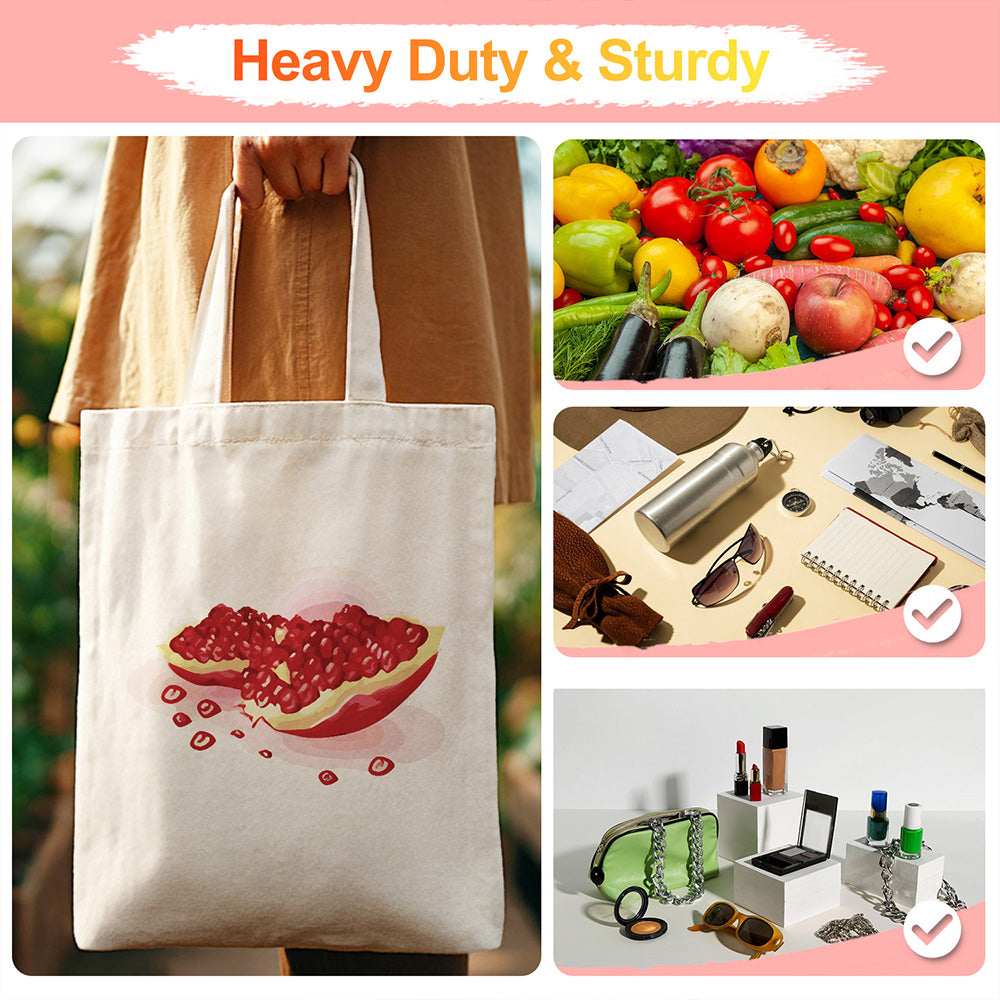 Plump Red Pomegranate Seeds Canvas Tote Bag Paint by Numbers