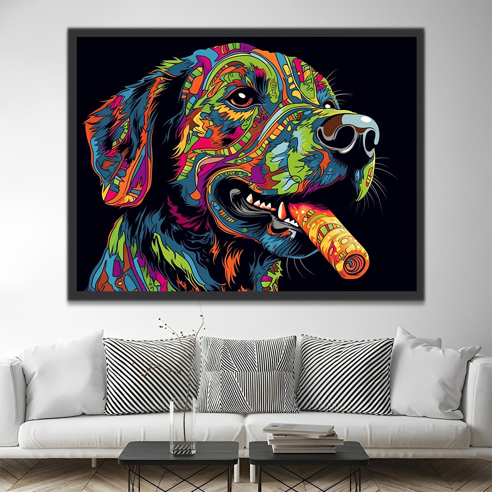 Pop-Art Dog Paint by Numbers