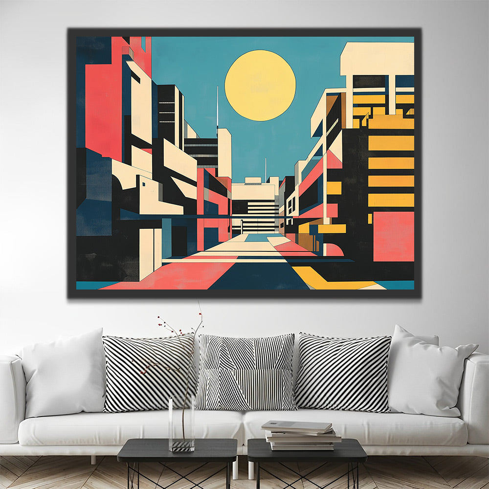 Pop Art Modern Architecture Paint by Numbers