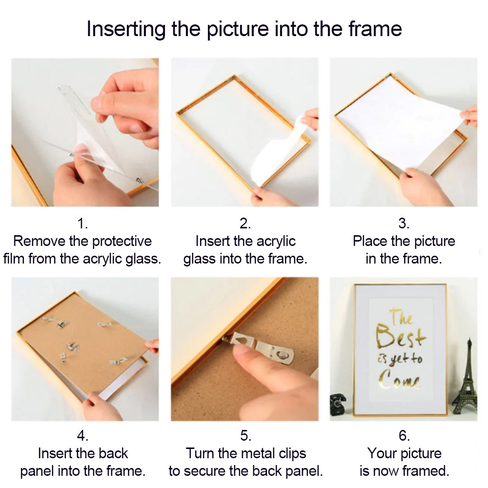 Premium Aluminium Picture Frame for Paint by Numbers - 4 Colors