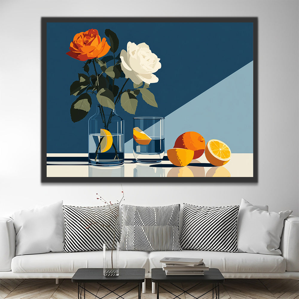 Pure Roses and Lemons Paint by Numbers