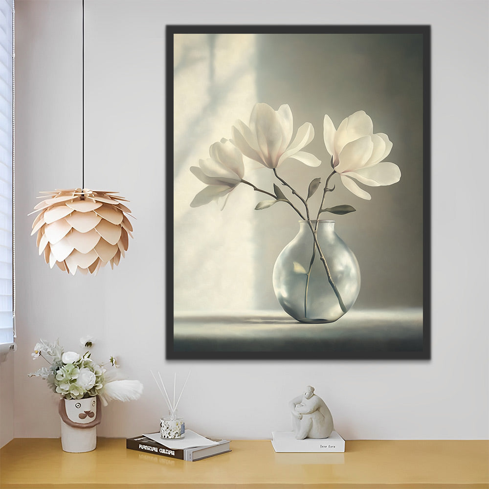 Pure White Magnolia Paint by Numbers