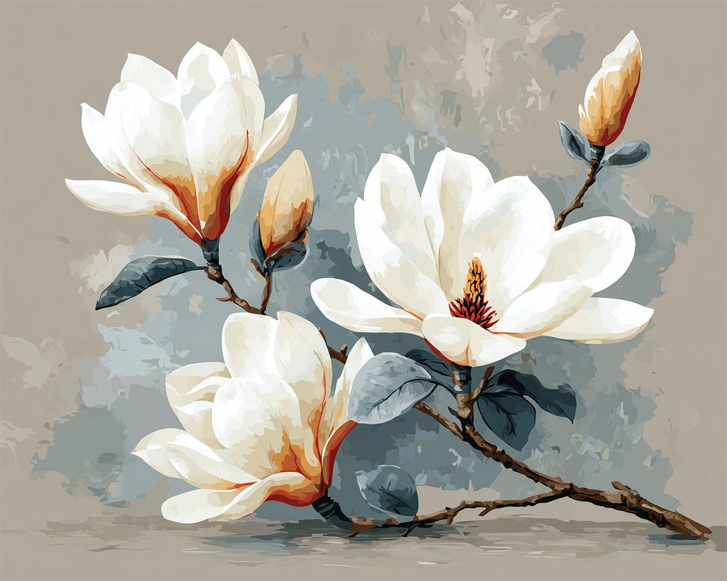 Pure White Magnolia Paint by Numbers