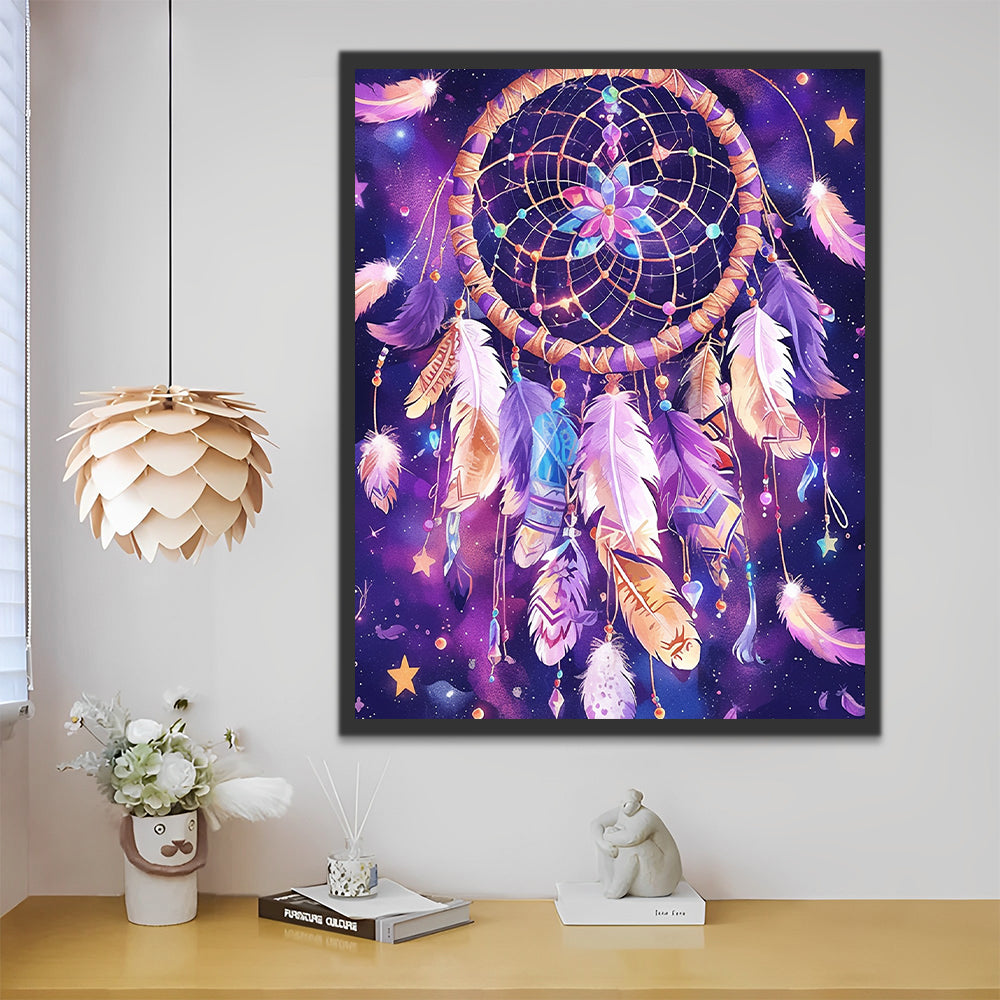 Purple Dreamcatcher Paint by Numbers