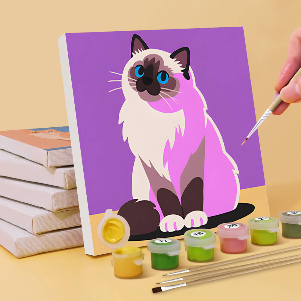 Quiet Cats 6 Pieces Mini Paint by Numbers