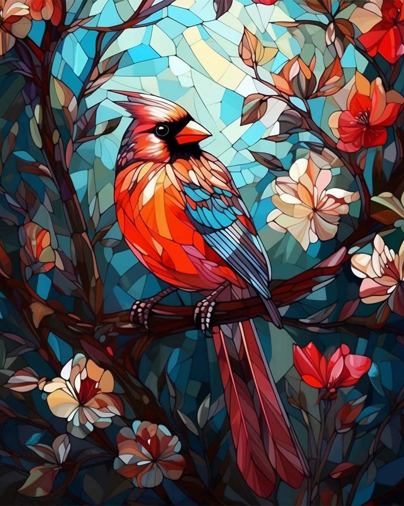 Red Bird Paint by Numbers