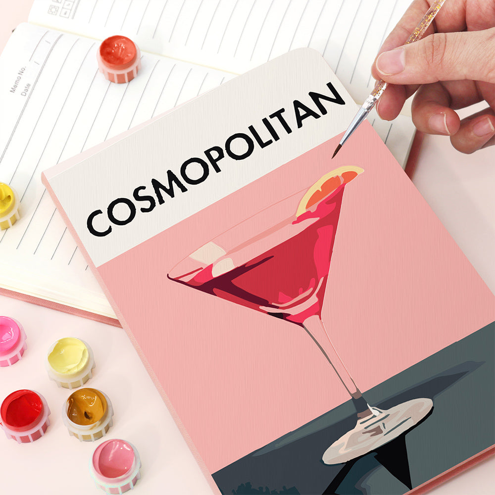 Red Cocktail Notebook Paint by Numbers