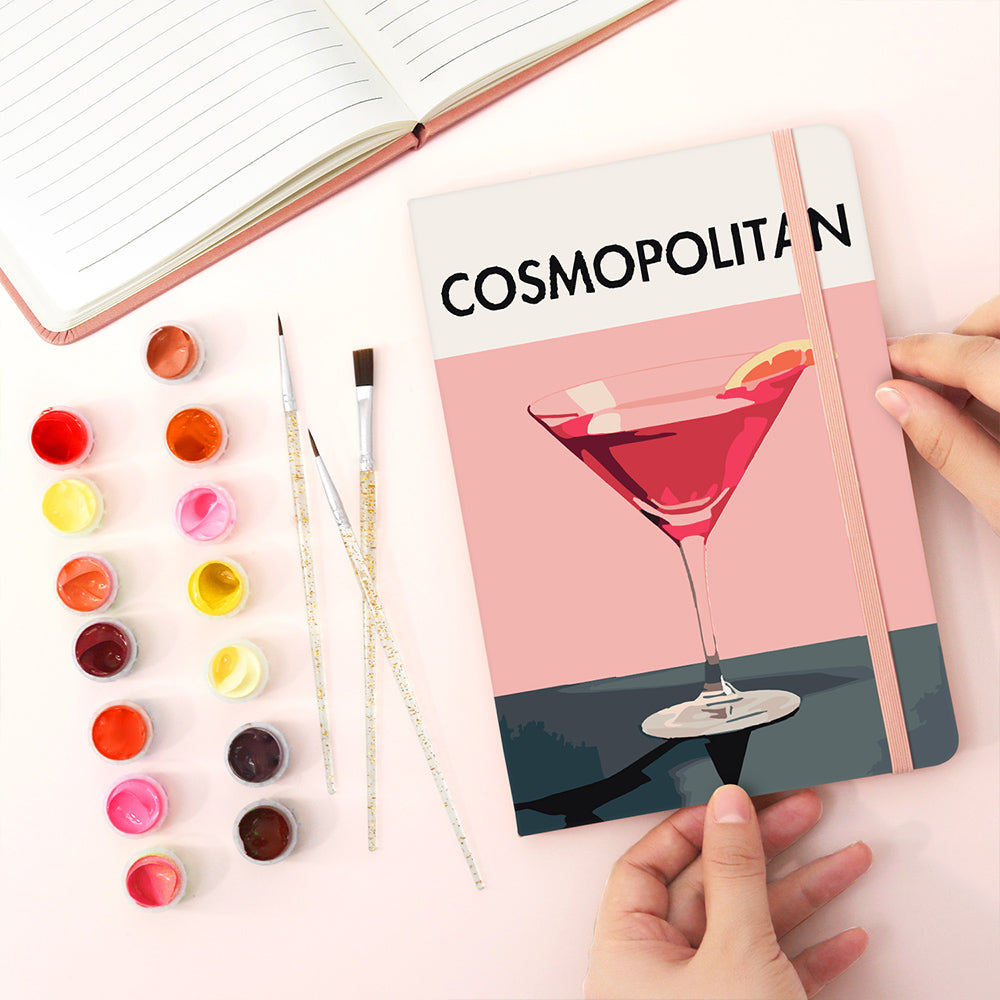 Red Cocktail Notebook Paint by Numbers