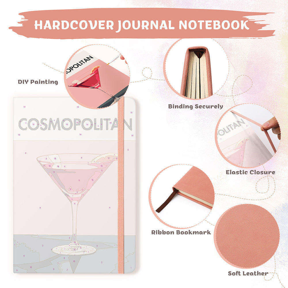 Red Cocktail Notebook Paint by Numbers