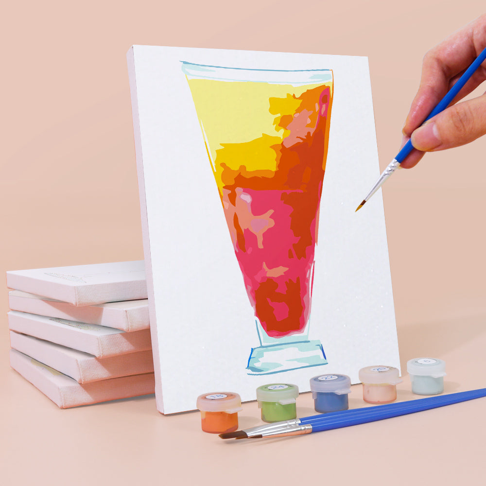 Refreshing Cocktail 6 Pieces Mini Paint by Numbers