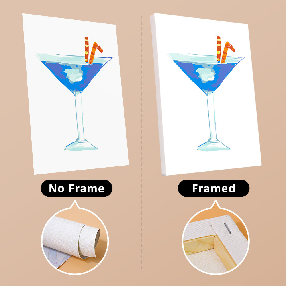Refreshing Cocktail 6 Pieces Mini Paint by Numbers