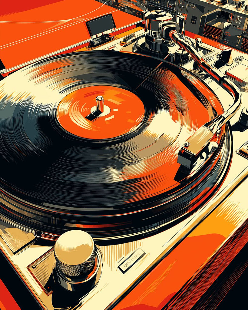 Retro Record Player Paint by Numbers