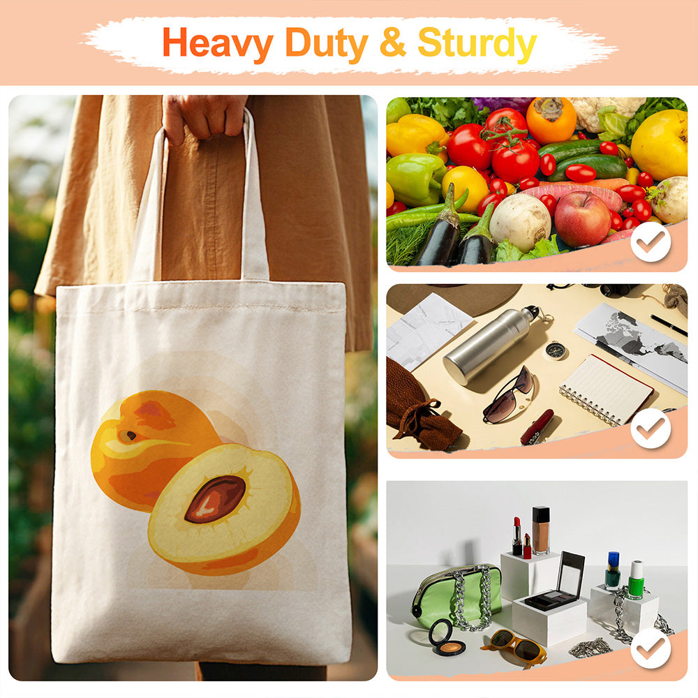 Ripe Apricots Canvas Tote Bag Paint by Numbers