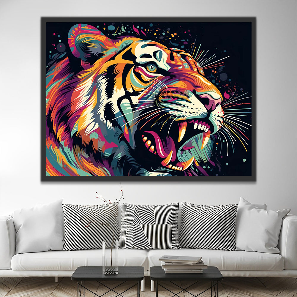 Roaring Tiger Paint by Numbers