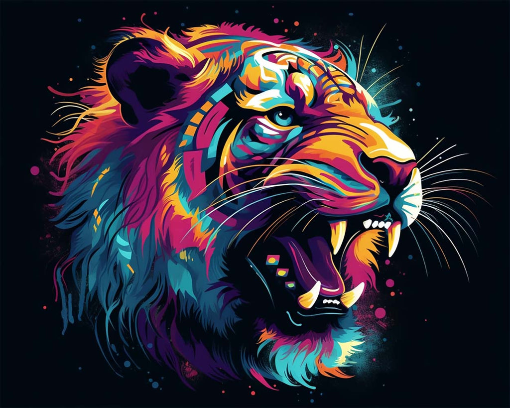 Roaring Tiger Paint by Numbers