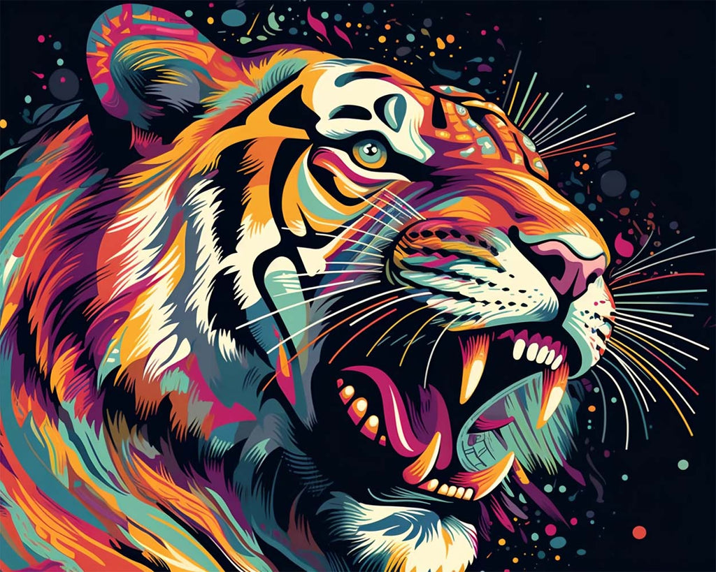 Roaring Tiger Paint by Numbers