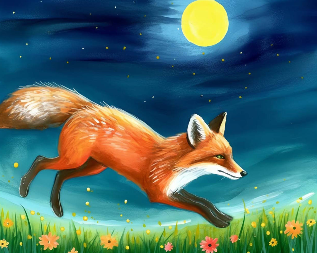 Running Fox Paint by Numbers