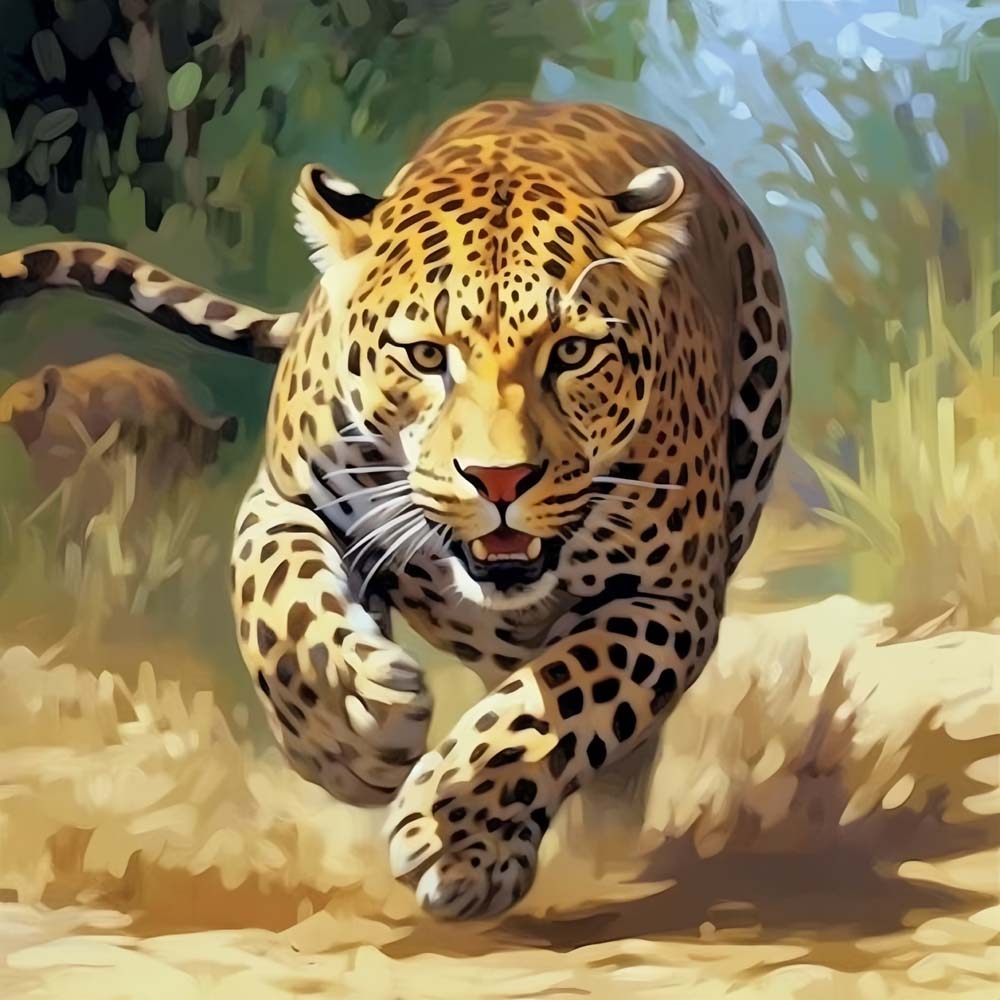 Running Leopard Paint by Numbers