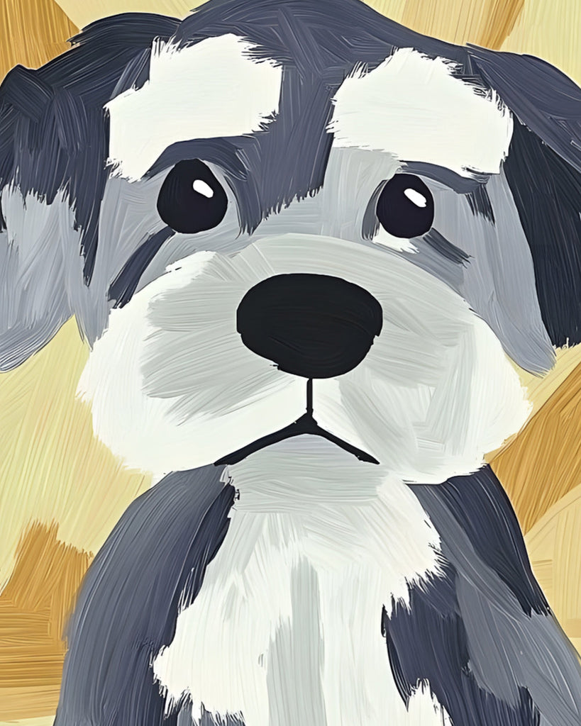 Sad Schnauzer Paint by Numbers