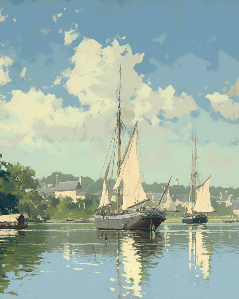 Sailboats at Sea Paint by Numbers