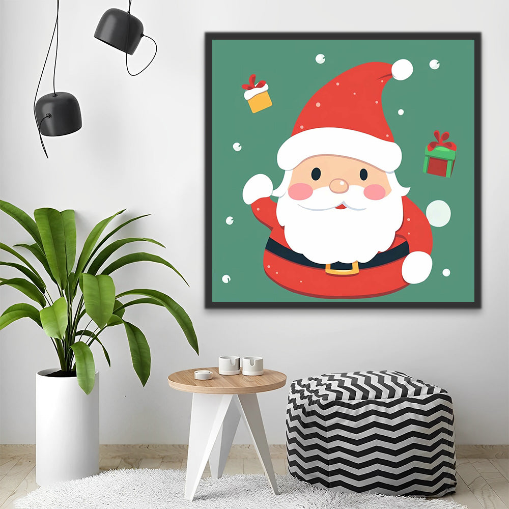 Santa with a Red Hat Paint by Numbers for Kids