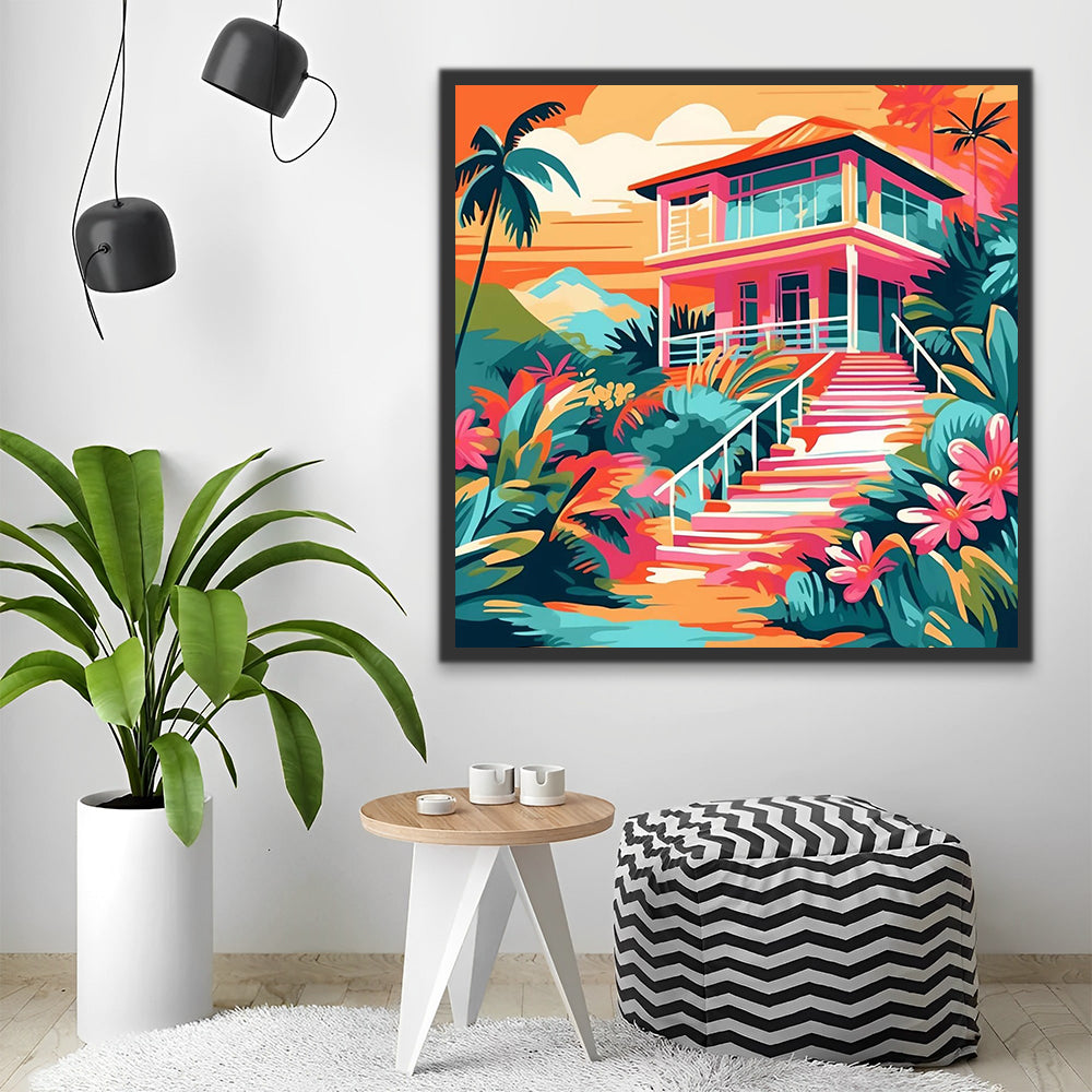 Seaside Villa Paint by Numbers