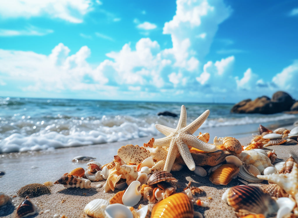 Shells on the Beach Paint by Numbers