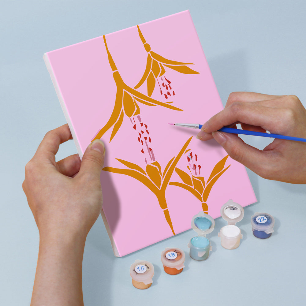 Simple Flowers 6 Pieces Mini Paint by Numbers