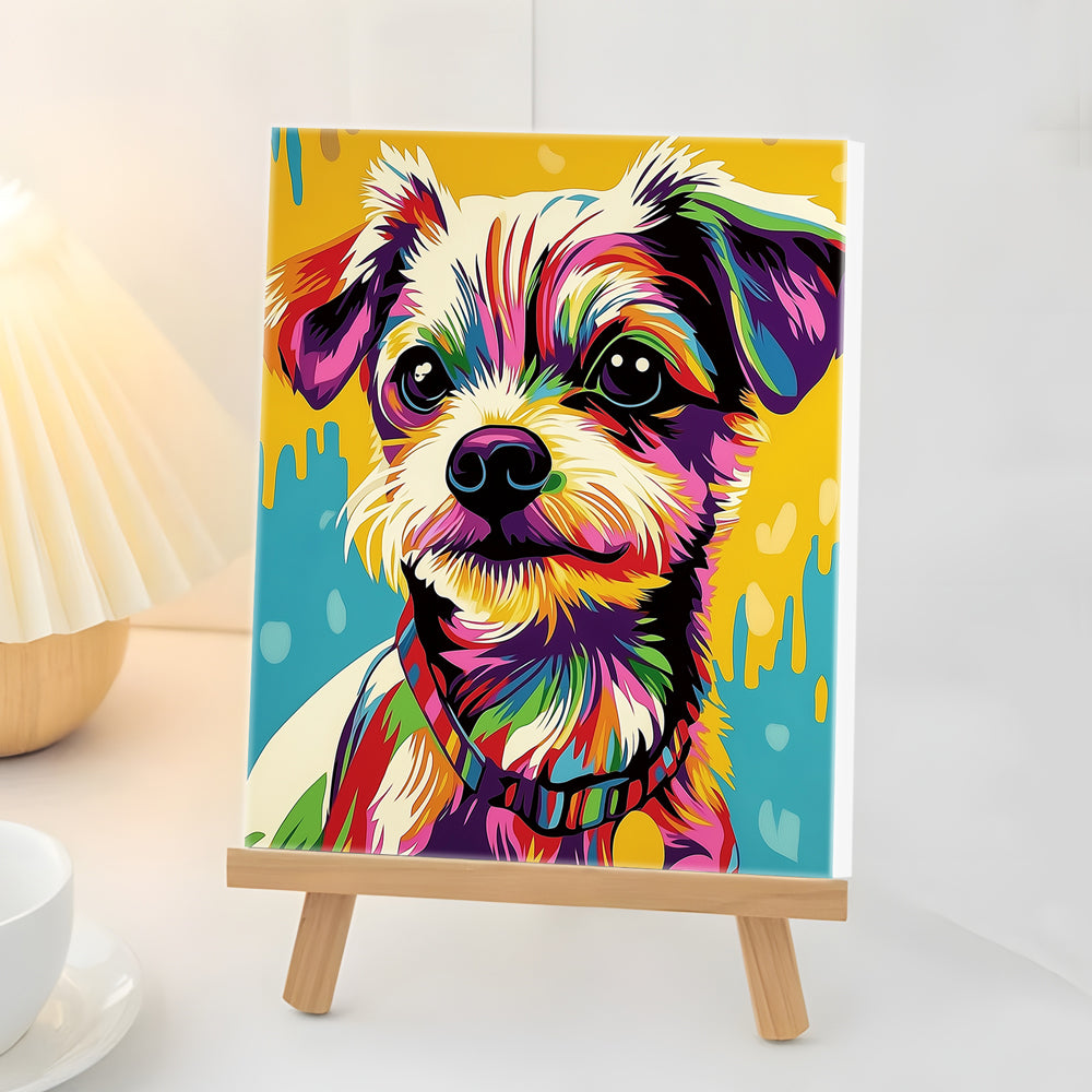 Smiling Schnauzer Mini Paint by Numbers