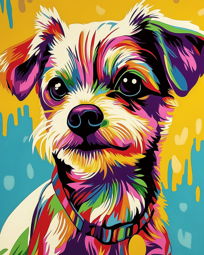 Smiling Schnauzer Mini Paint by Numbers