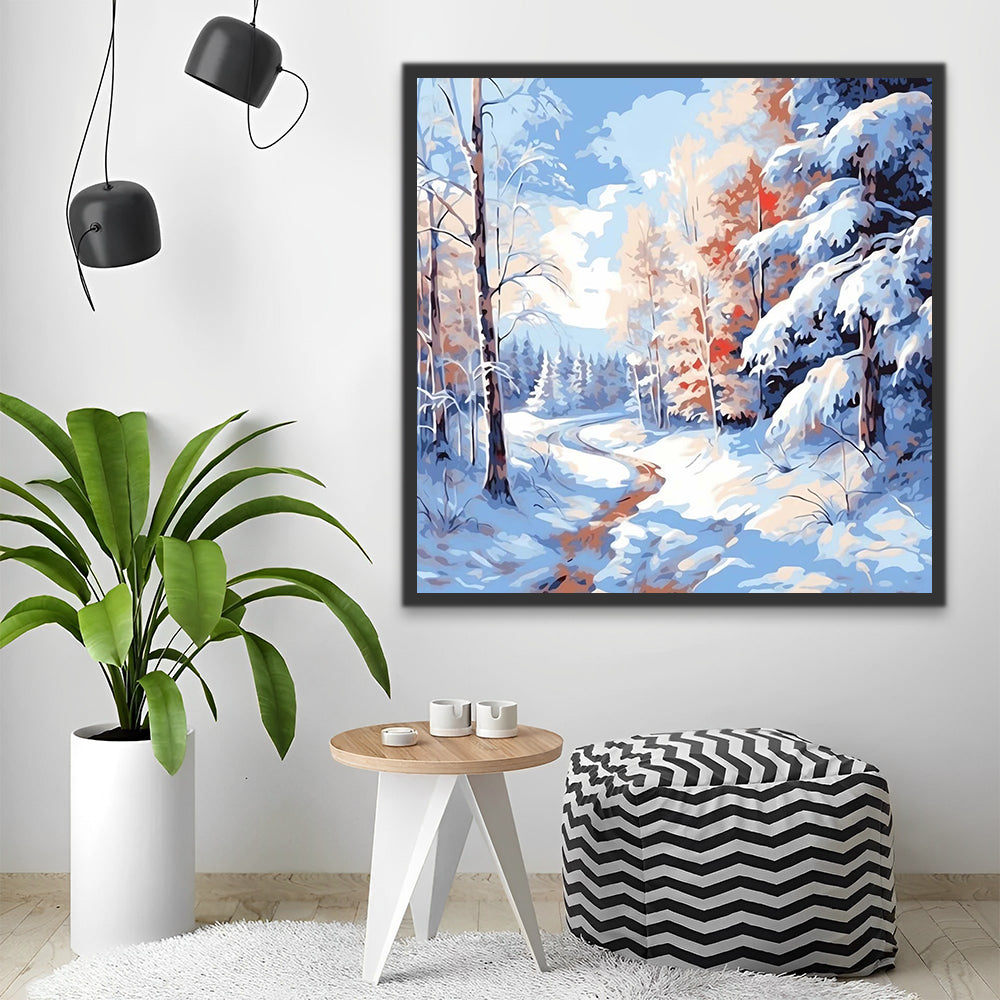 Snow Forest Paint by Numbers